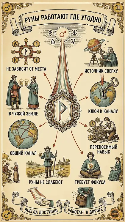 Почему руны работают где угодно, а не только «на своей земле»